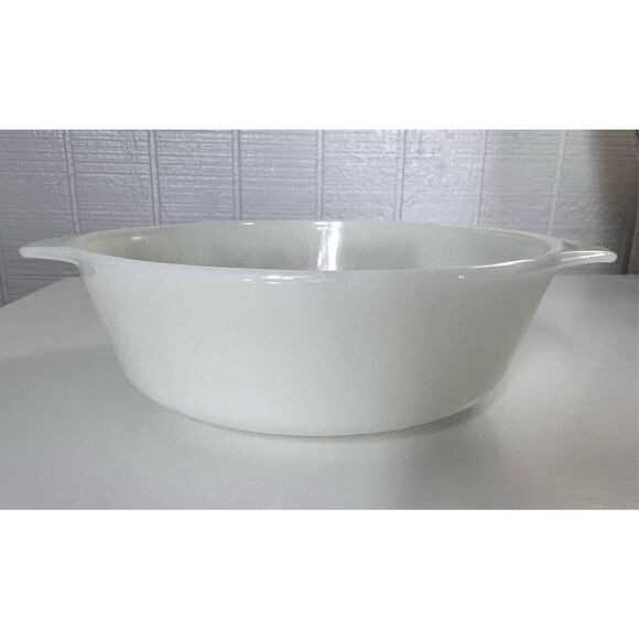 VINTAGE ANCHOR HOCKING 436 1 QUART CASSEROLE DISH "NATURE'S BOUNTY " - Picture 4 of 10